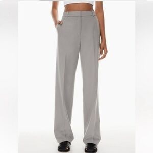 BABATON Agency Pant Wool Pleated Trouser Pewter Grey 0 Aritzia